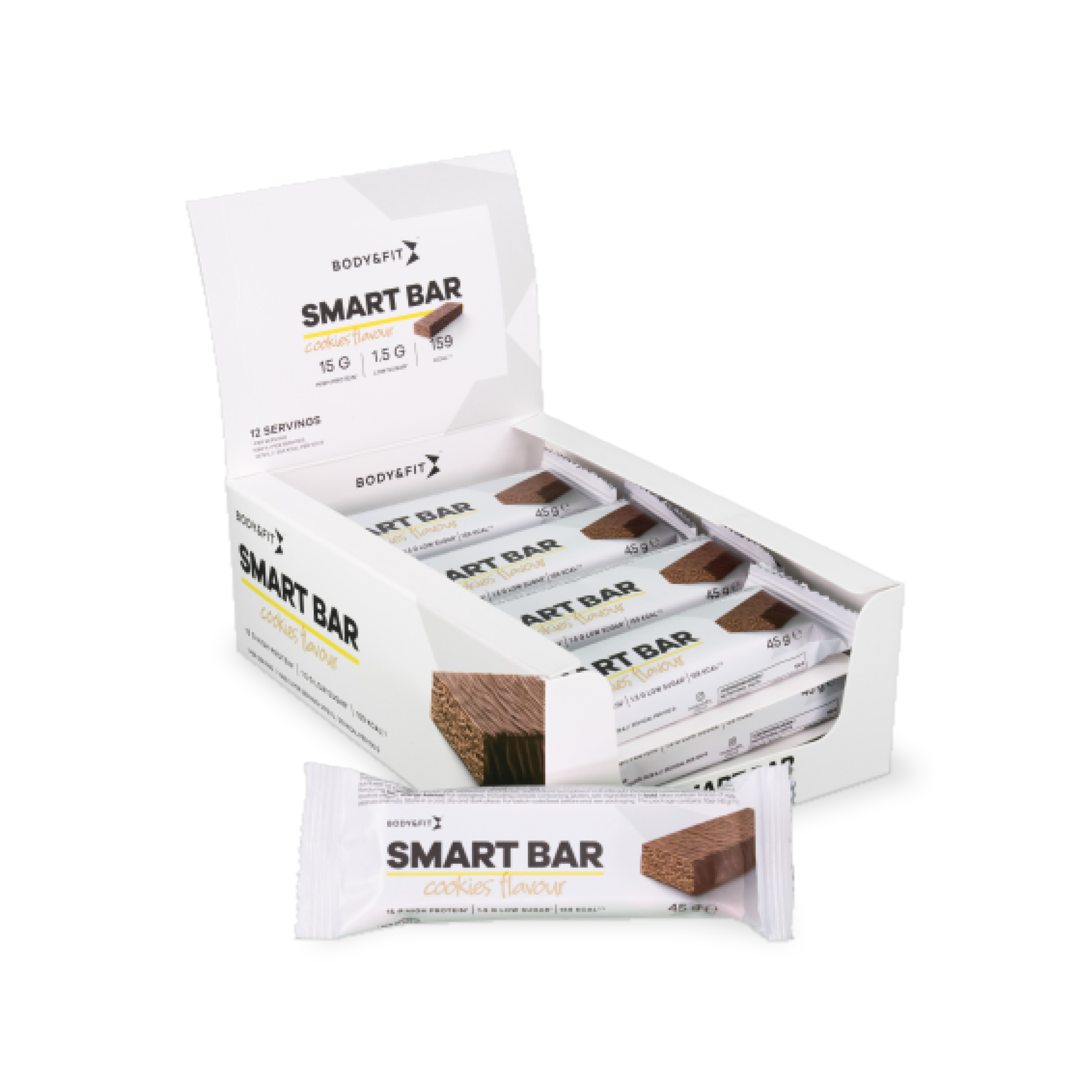 Smart Bar - Body & Fit - Delicious Cookies - 540 Gram (12 Repen)
