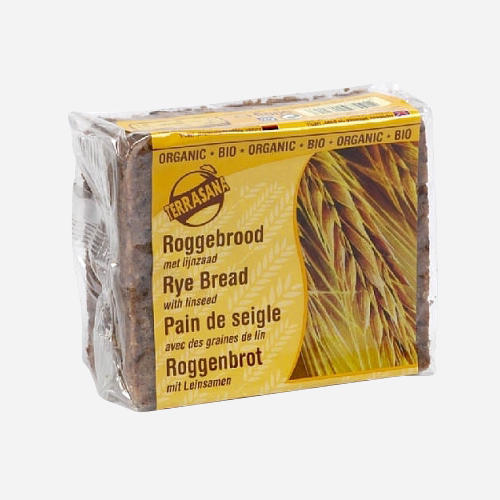 Pain de seigle avec des graines de lin