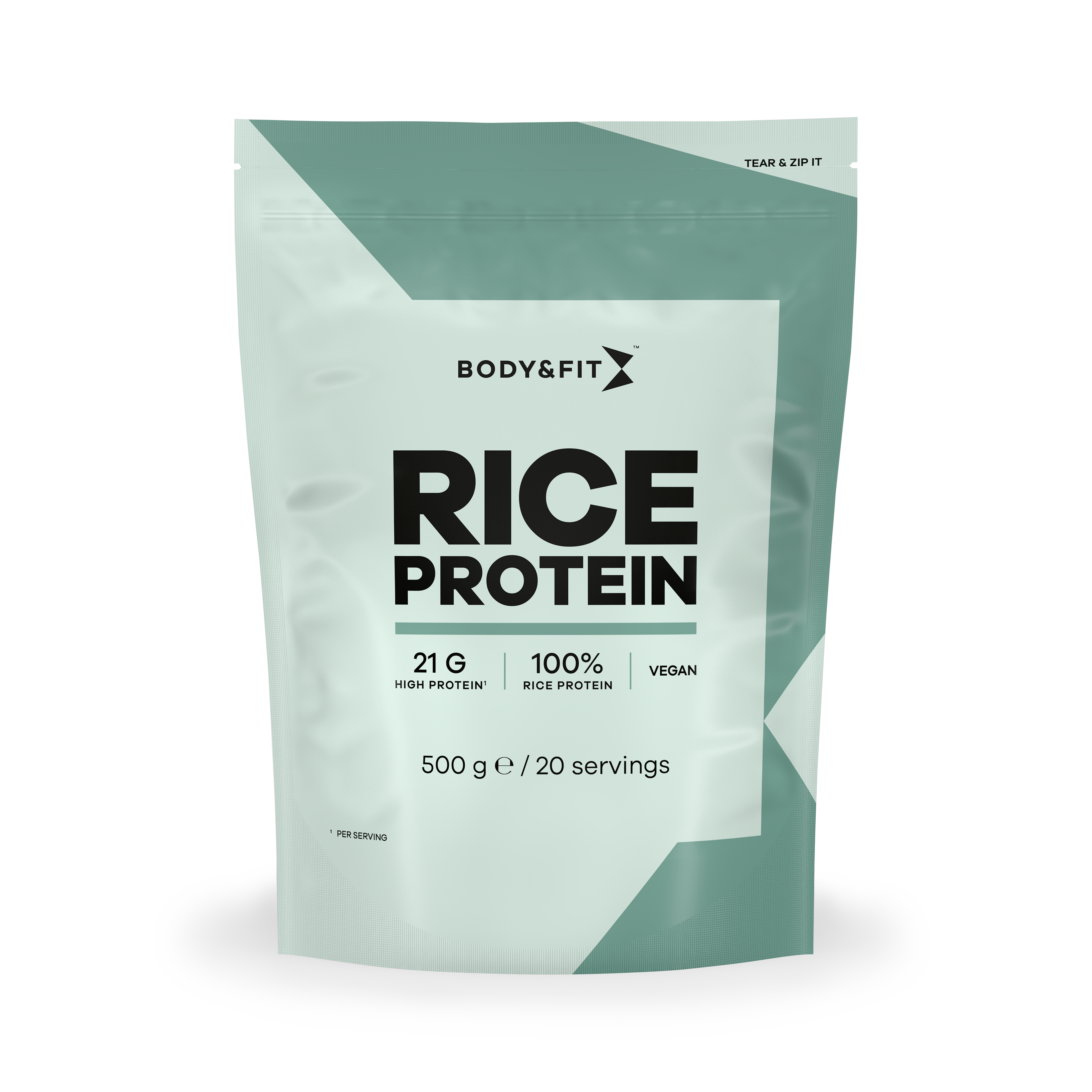 Body & Fit Pure Rice Protein - Plantaardig Eiwitpoeder - Vegan Protein Poeder - Biologisch Rijst Eiwit - 500 gram (20 Shakes)