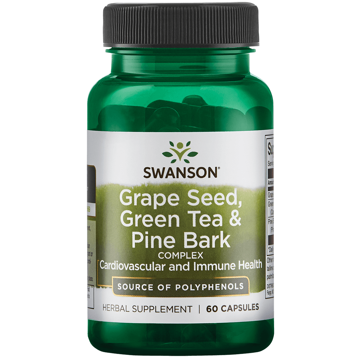 Grapeseed, Green Tea & Pine Bark - Swanson - 60 Capsules (2 Maanden)