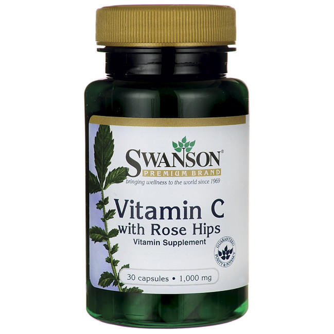 Vitamine C 1000mg W/RH - Swanson - 30 Capsules