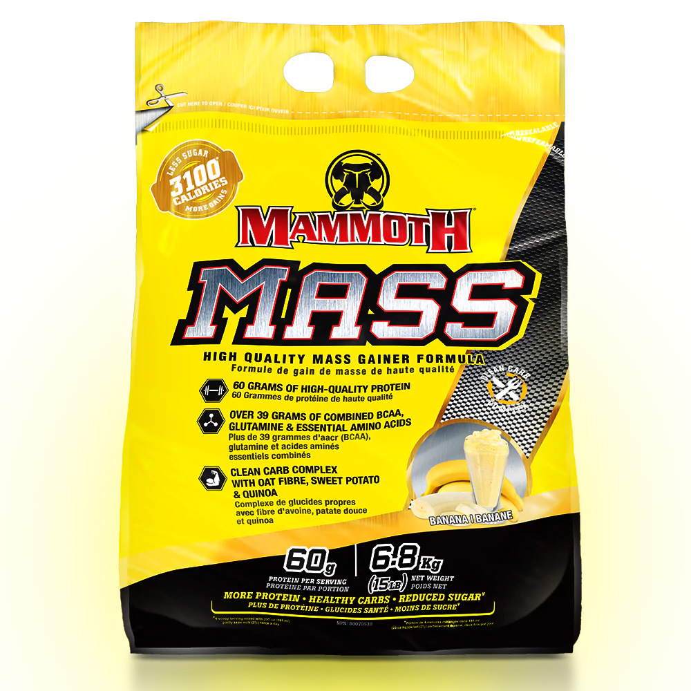 Interactive Nutrition Mammoth 2500 - Weight Gainer / Mass Gainer - Mammoth Mass - Banaan - 6800 gram (21 shakes)