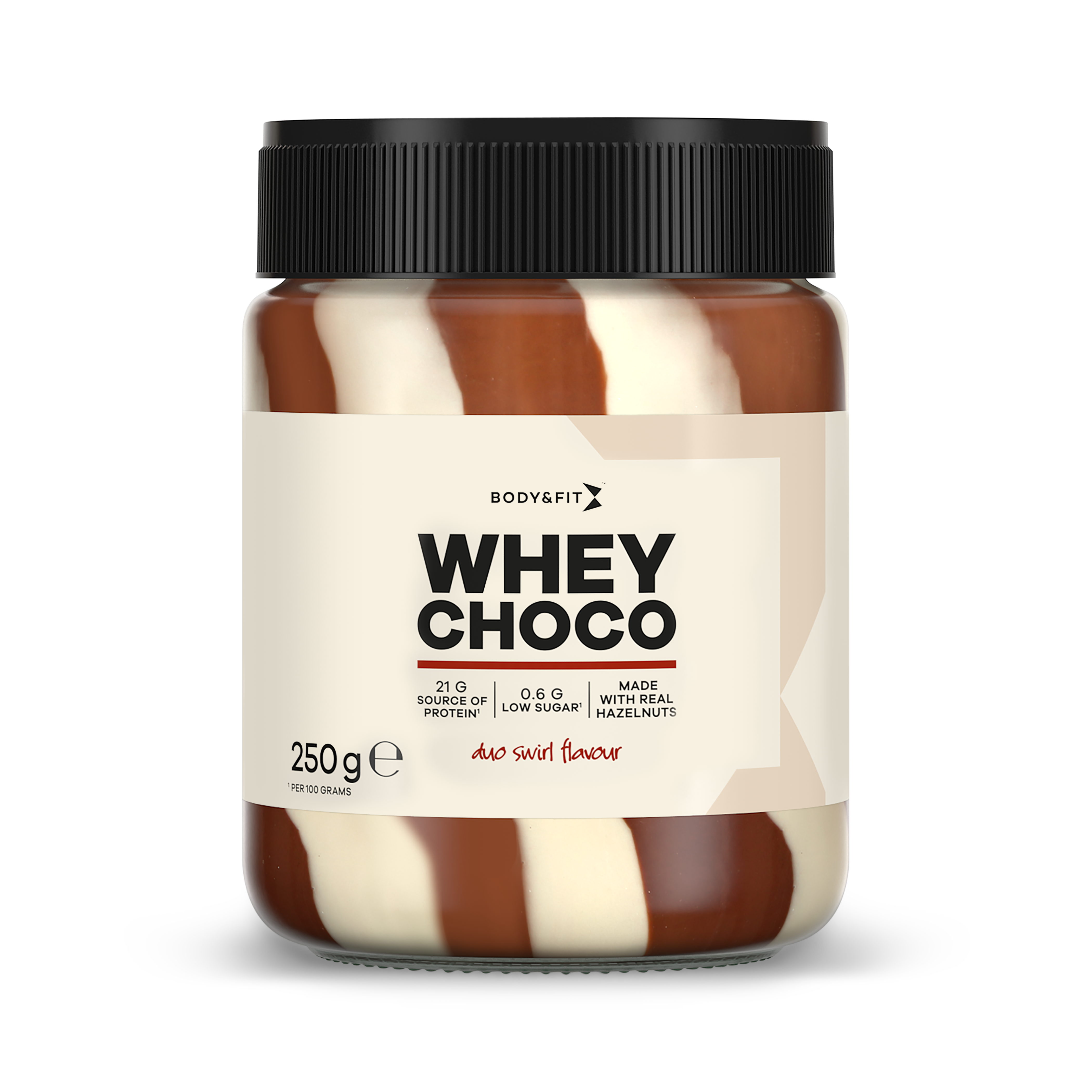 Body & Fit Whey Choco - Chocoladepasta met 21.4% Whey Eiwit - Duo Swirl