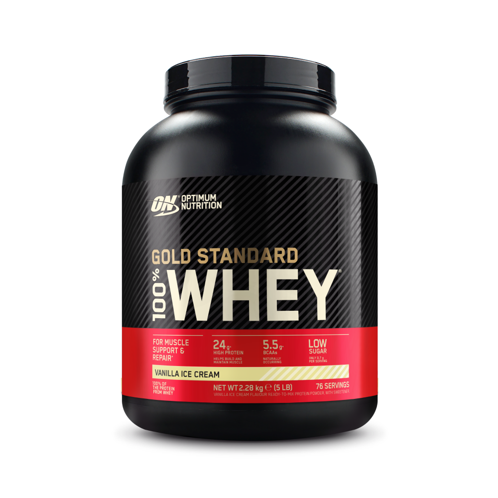 GOLD STANDARD 100% WHEY PROTEIN - Optimum Nutrition - Vanilla Ice Cream - 71 Servings (2270 Gram)