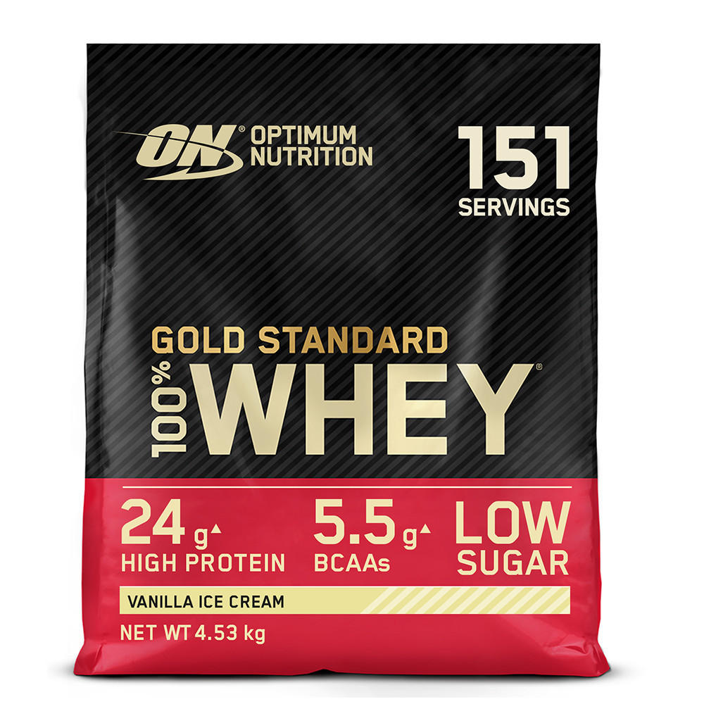 GOLD STANDARD 100% WHEY PROTEIN - Optimum Nutrition - Vanilla Ice Cream - 146 Servings (4530 Gram)