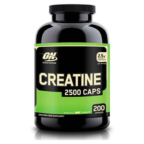 Optimum Nutrition Creatine Caps 2500 - Creatine Capsules - CreaPure - Creatine Monohydraat - 200 Capsules (100 doseringen)