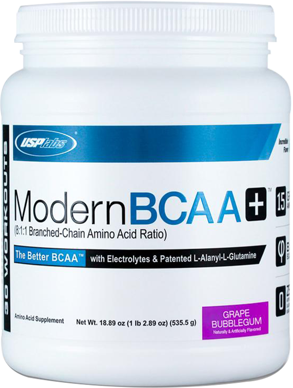 Modern BCAA+ - USP Labs - Grape Bubblegum - 535 Gram (30 Doseringen)