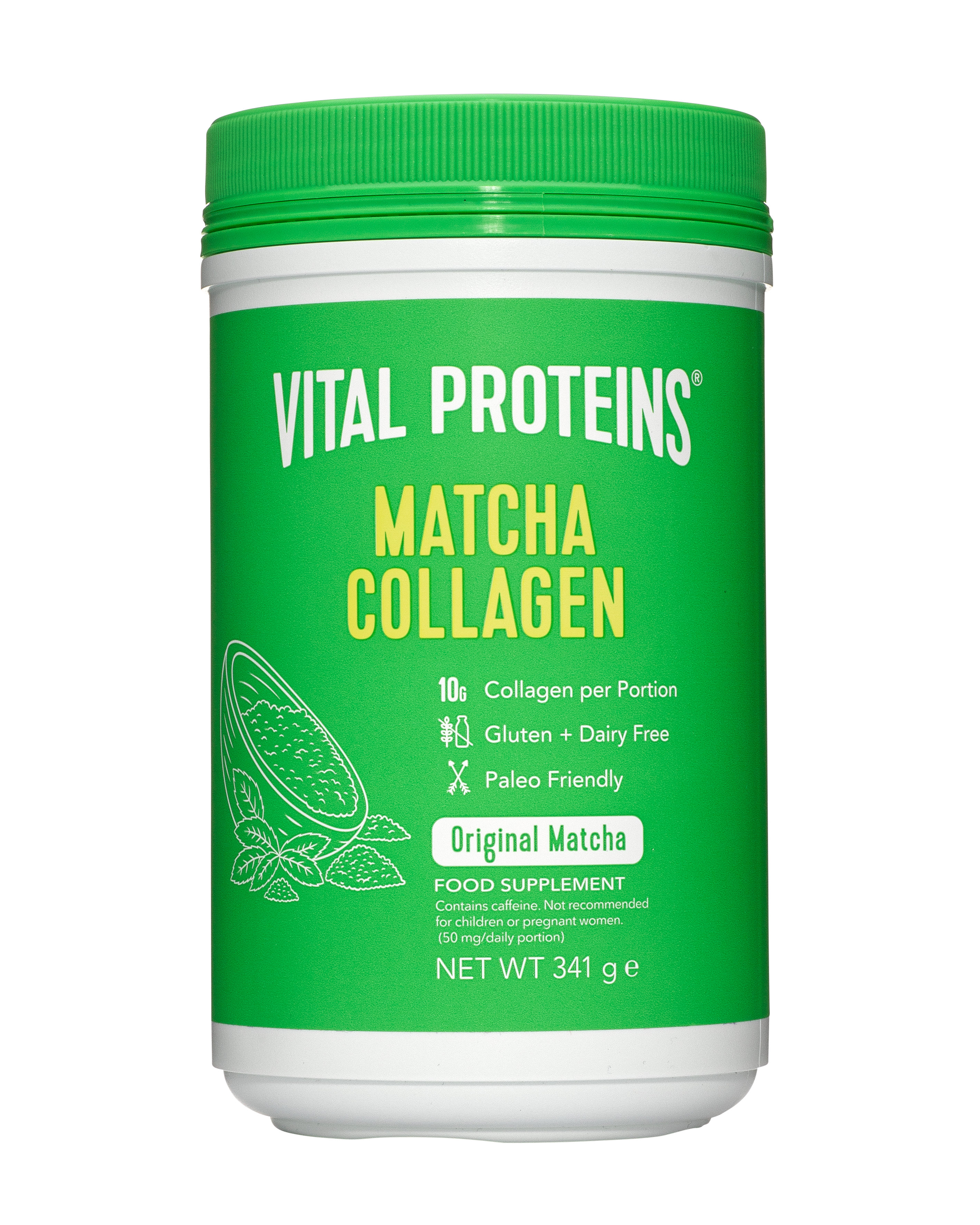 Vital Proteins Collageen Poeder - Matcha Collagen - 341 gram (24 doseringen)