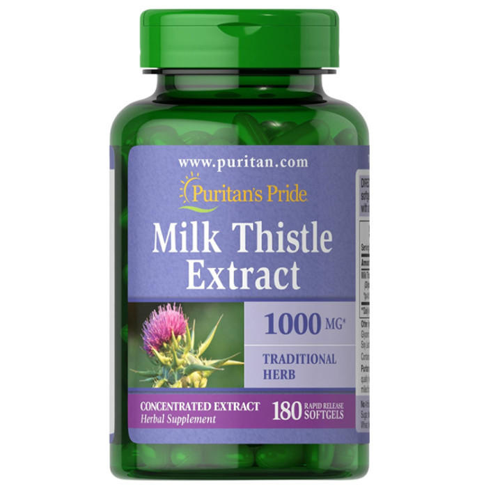 MILK THISTLE EXTRACT - Puritan's Pride - 1000 (180 Gels)