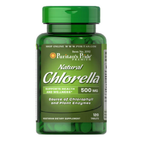NATURAL CHLORELLA 500mg - Puritan's Pride - 120 Tabletten (500 Mg)