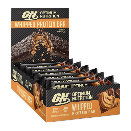 Optimum Nutrition Whipped Protein Bar - Proteine Repen - Chocolate Peanut Butter - 10 Eiwitrepen (620 gram)