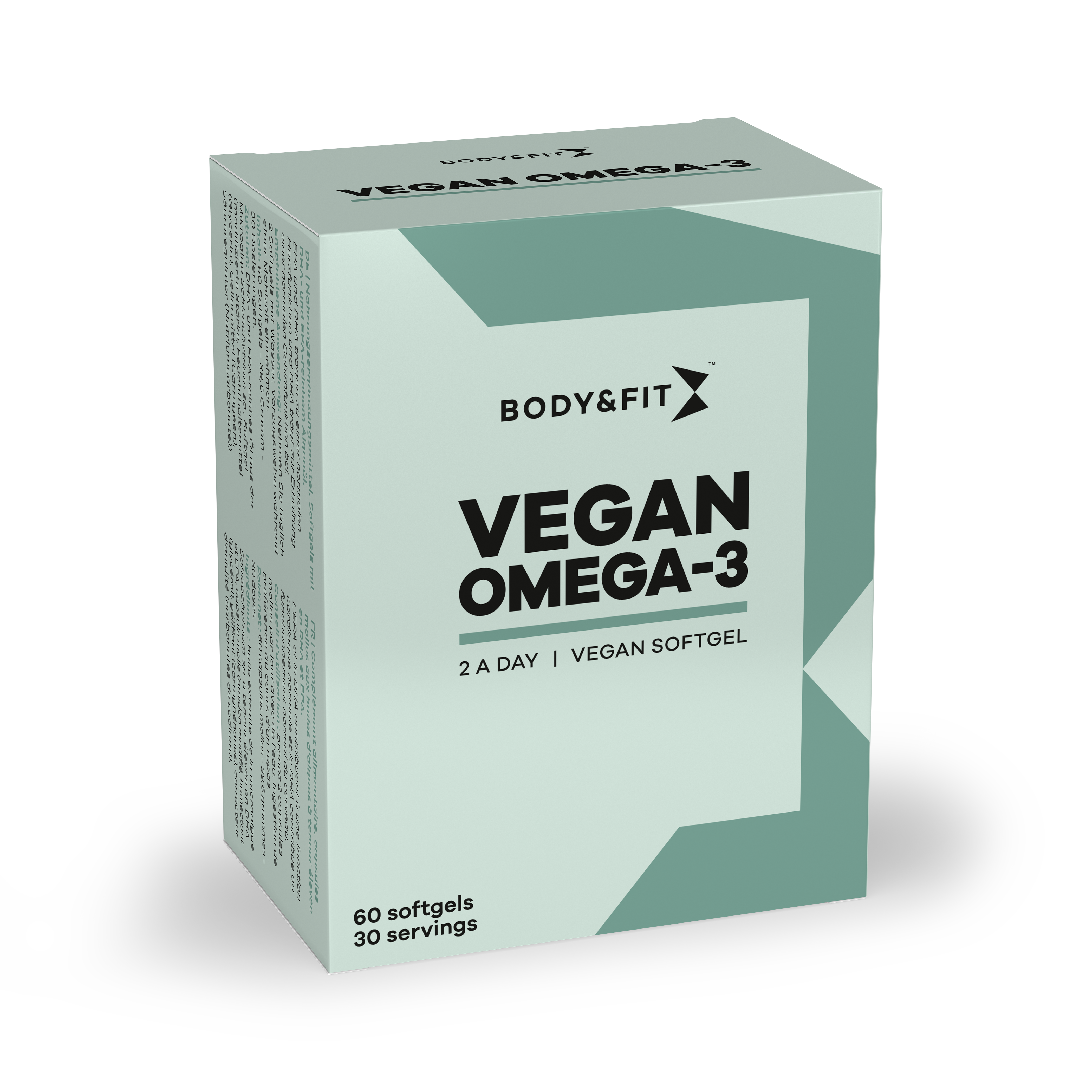 Body & Fit Vegan Omega 3 - Plantaardig Voedingssupplement - Vegan Vitamines & Mineralen - 60 Capsules