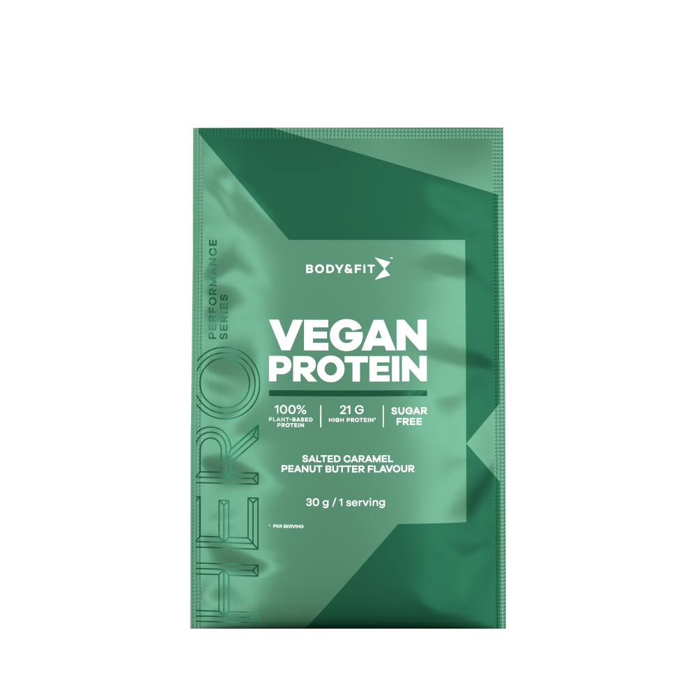 Vegan Protein - Body&Fit - Beurre De Cacahuète Au Caramel Salé - 30 Grammes (1 Shakes)