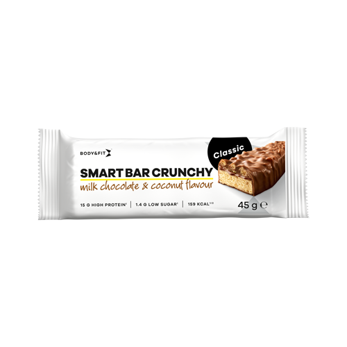 Smart Bar Crunchy Classic - Body & Fit - Milk Chocolate & Coconut - 12 Repen (540 Gram)