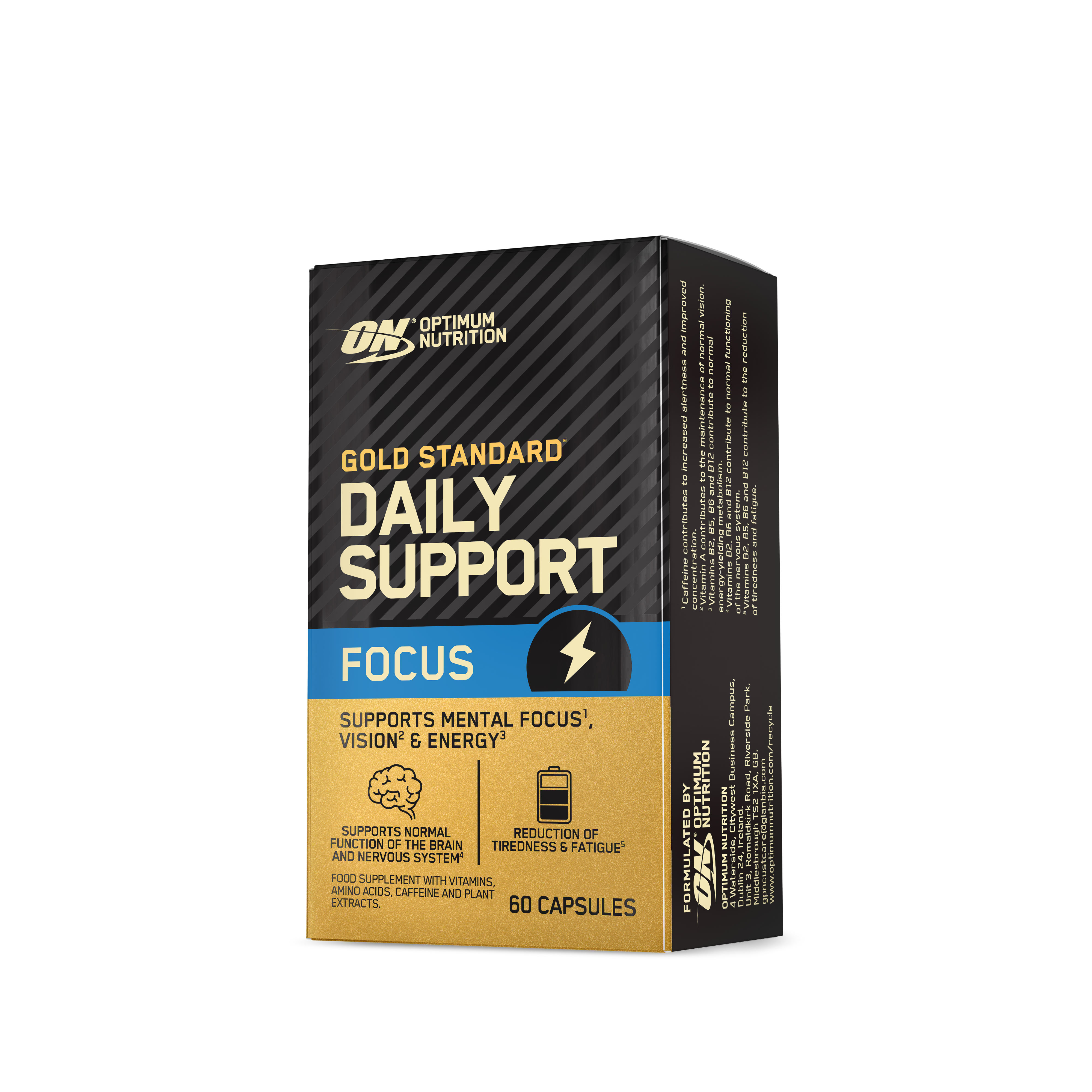 Optimum Nutrition Gold Standard Daily Support Focus - Sportsupplement - Supplement  met Cafeïne - 60 Capsules