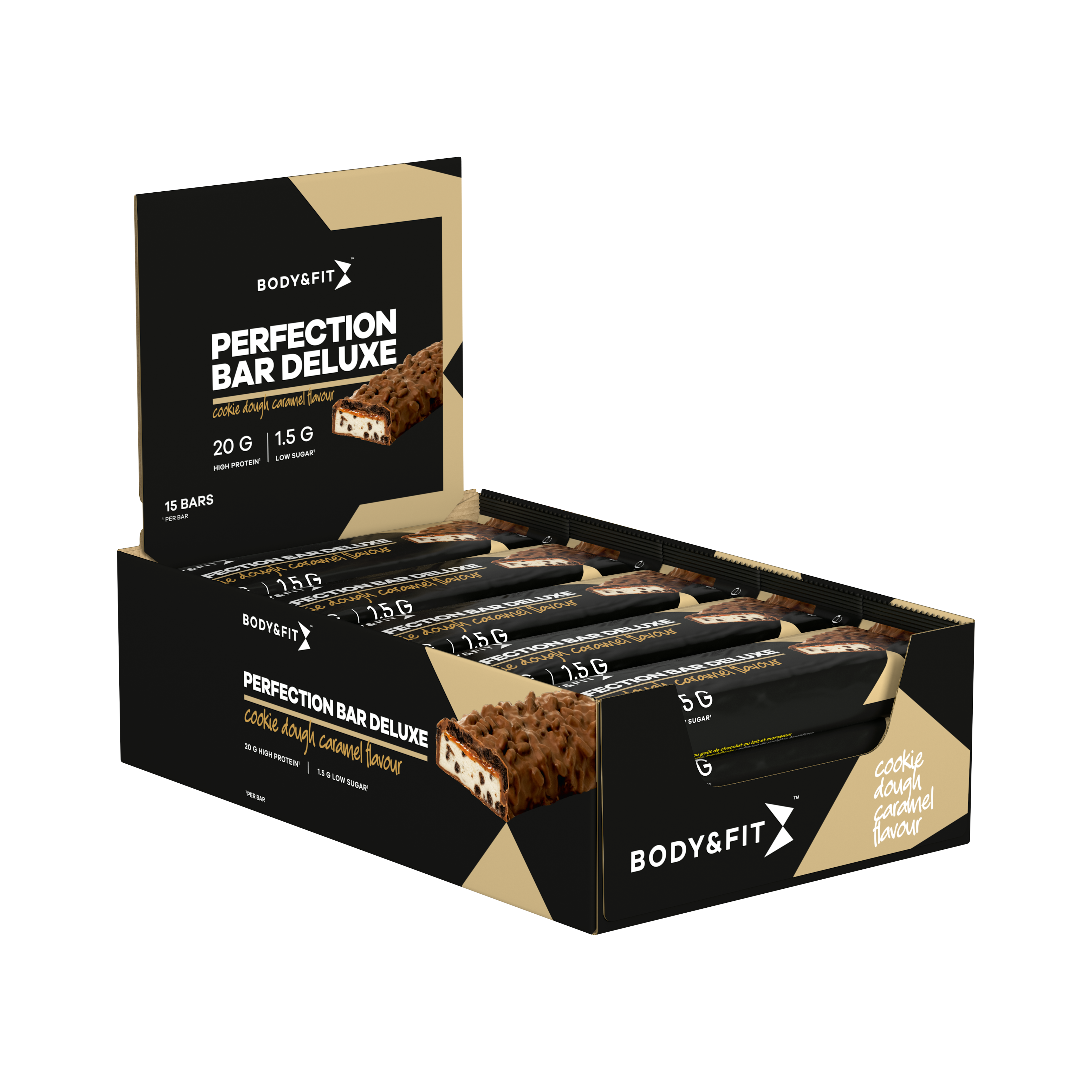 Perfection Bar Deluxe - Body&Fit - *nouveau* Pâte À Biscuits Et Caramel - 825 Grammes (15 Barres)