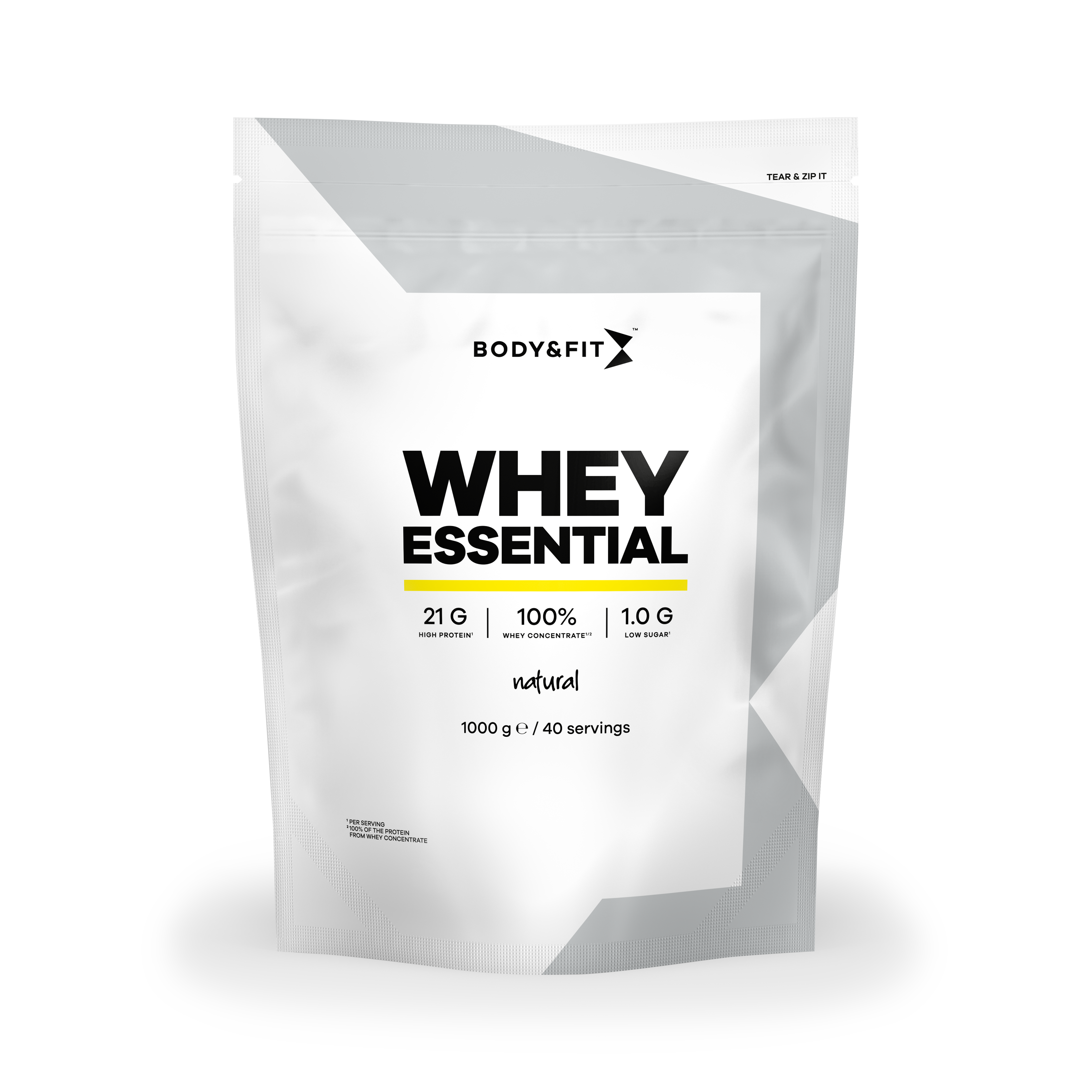Body & Fit Whey Essential - Eiwitshake Zonder Smaak - Proteine Poeder - Whey Protein - 40 shakes (1000 gram)