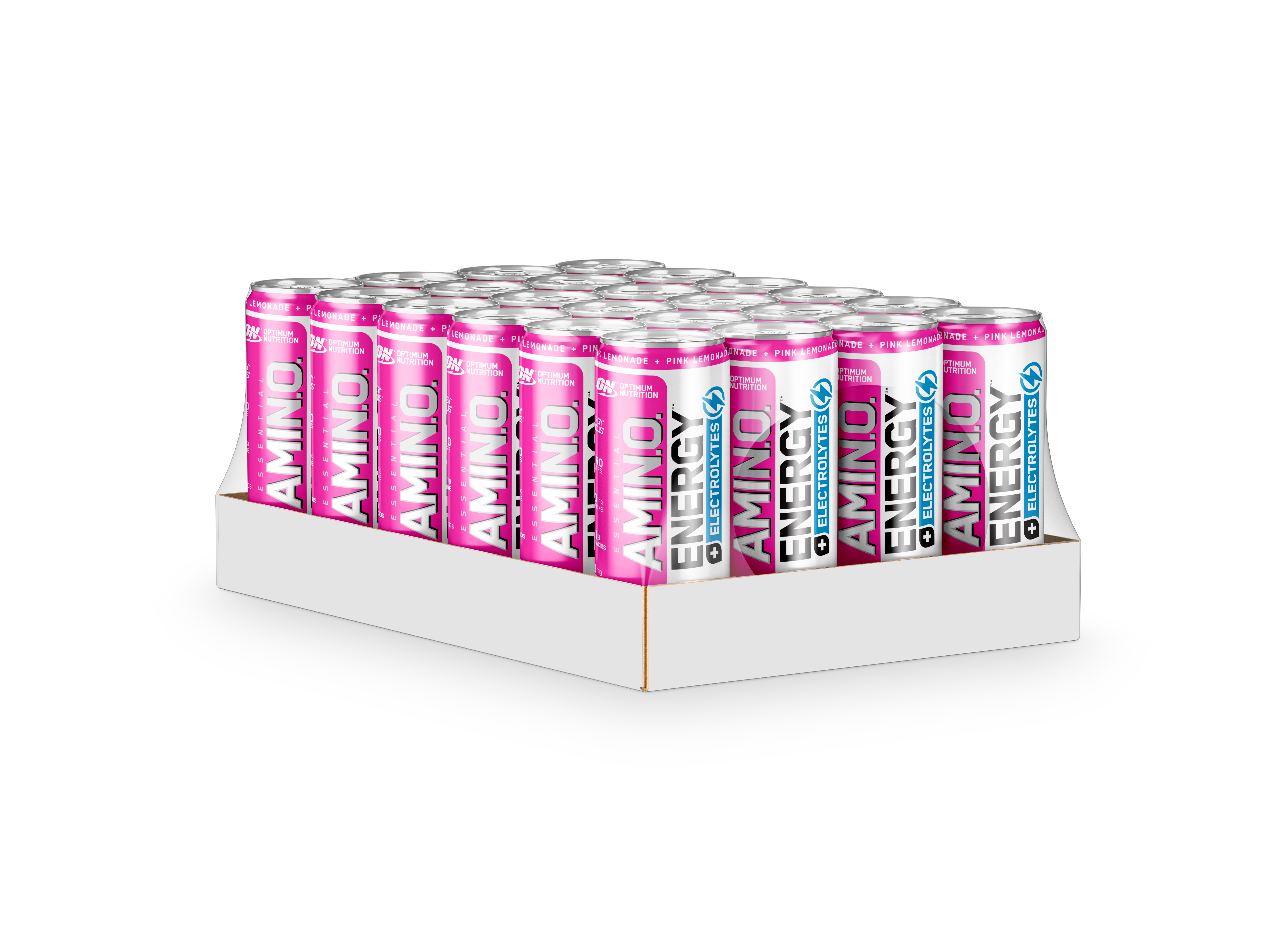Optimum Nutrition Amino Energy + Electrolytes - Pink Lemonade - Pre workout - Aminozuren - Electrolyten - 24 stuks (24 x 250ml)