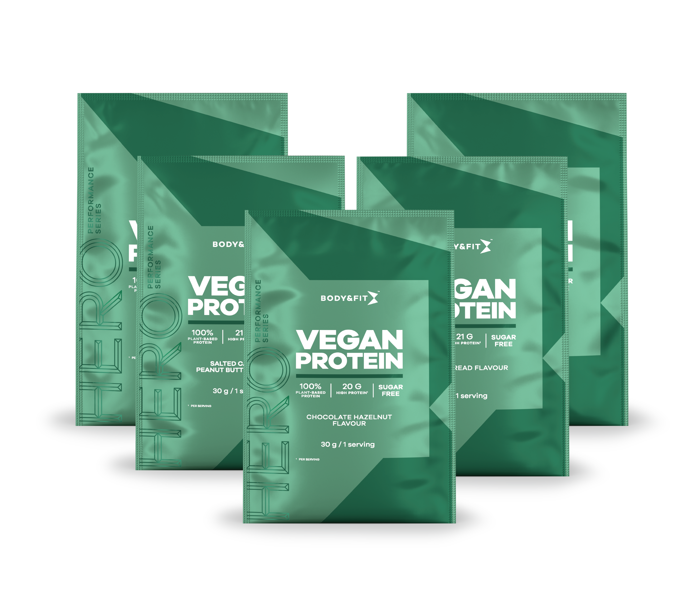 Vegan Protein - Body & Fit - Variety (smaken Kunnen Variëren) - 300 Gram (10 Shakes)