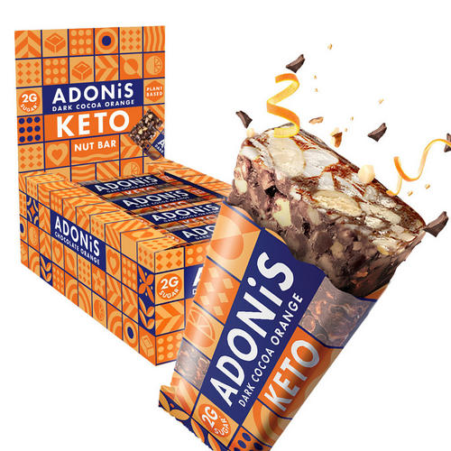 Adonis  Keto Nut Bars - Chocolade & Sinaasappel - Keto - Vegan - Glutenvrij - 16 repen (560 gram)