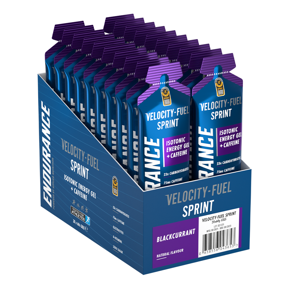 Applied Nutrition Velocity Fuel Sprint - Energiegel - Energygel - Isotone Gels - Cassis - 20 gels (20 x 60 ml)