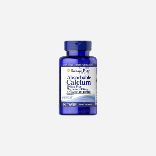 Gélules Absorbable Calcium 600mg, Magnesium 300mg & Vitamin D 1000IU