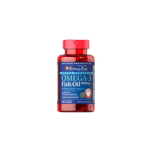 Huile de poisson Extra Strength Omega-3 Fish Oil 1500 mg (450 mg Active Omega-3)