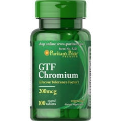 GTF Chromium 200mcg - Puritan's Pride - 100 Tabletten