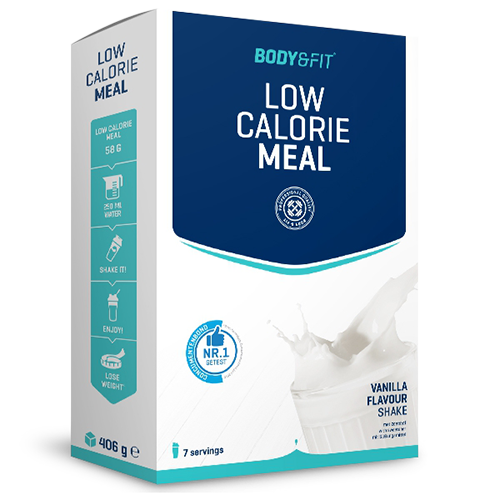 Body & Fit Low Calorie Meal - Maaltijd shake voor Gewichtsverlies - Afvallen met Shakes - Maaltijdvervanger - 406 gram (7 shakes) - Vanilla