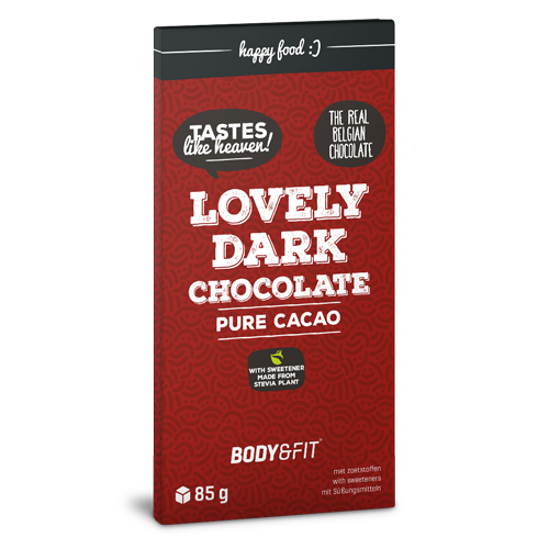 Body & Fit Smart Chocolate - Chocolade gezoet met stevia - 1 reep - Puur