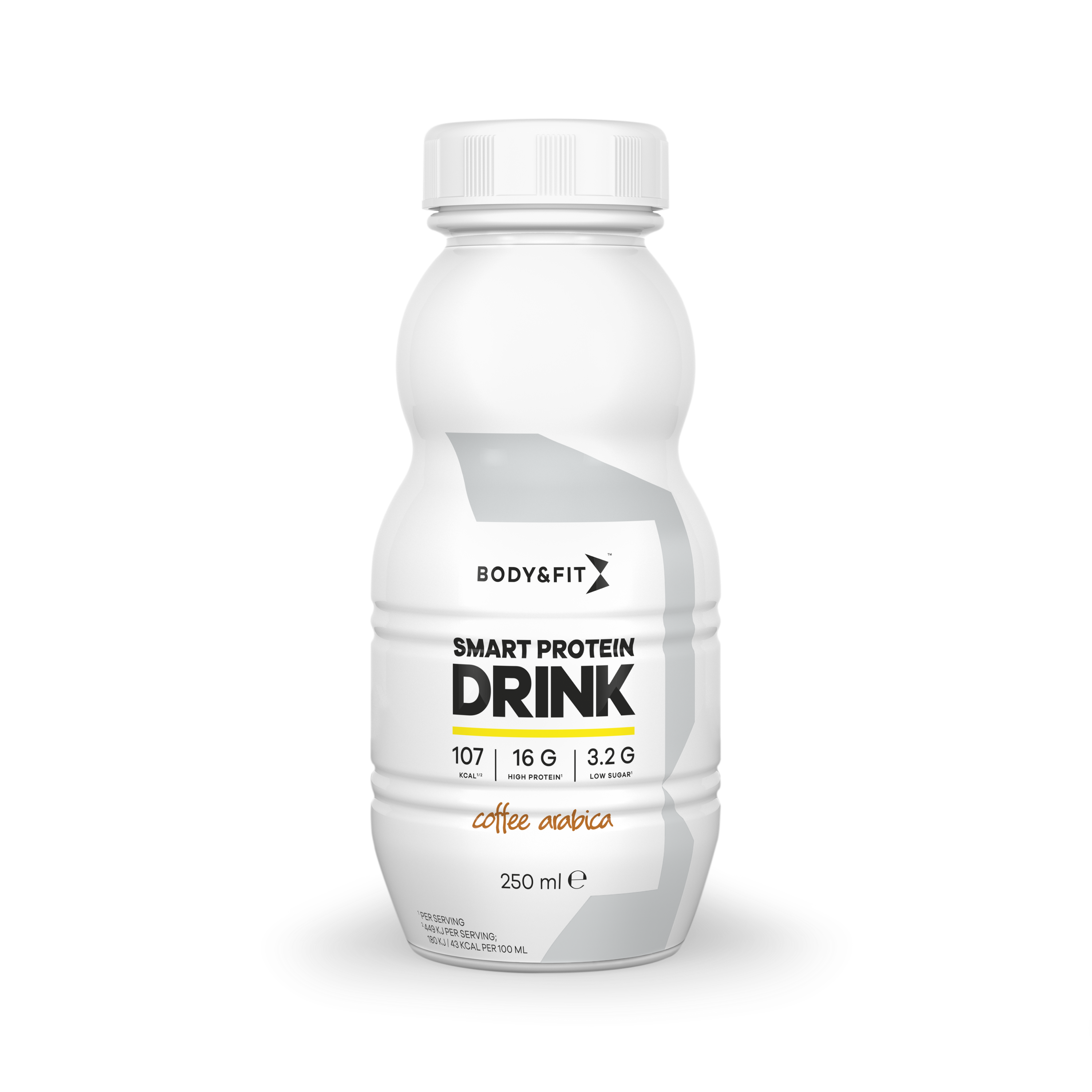 Body & Fit Smart Protein Drinks - Sportdrank - Proteïneshake / Eiwitshake - Coffee Arabica - 1 tray (6 stuks)