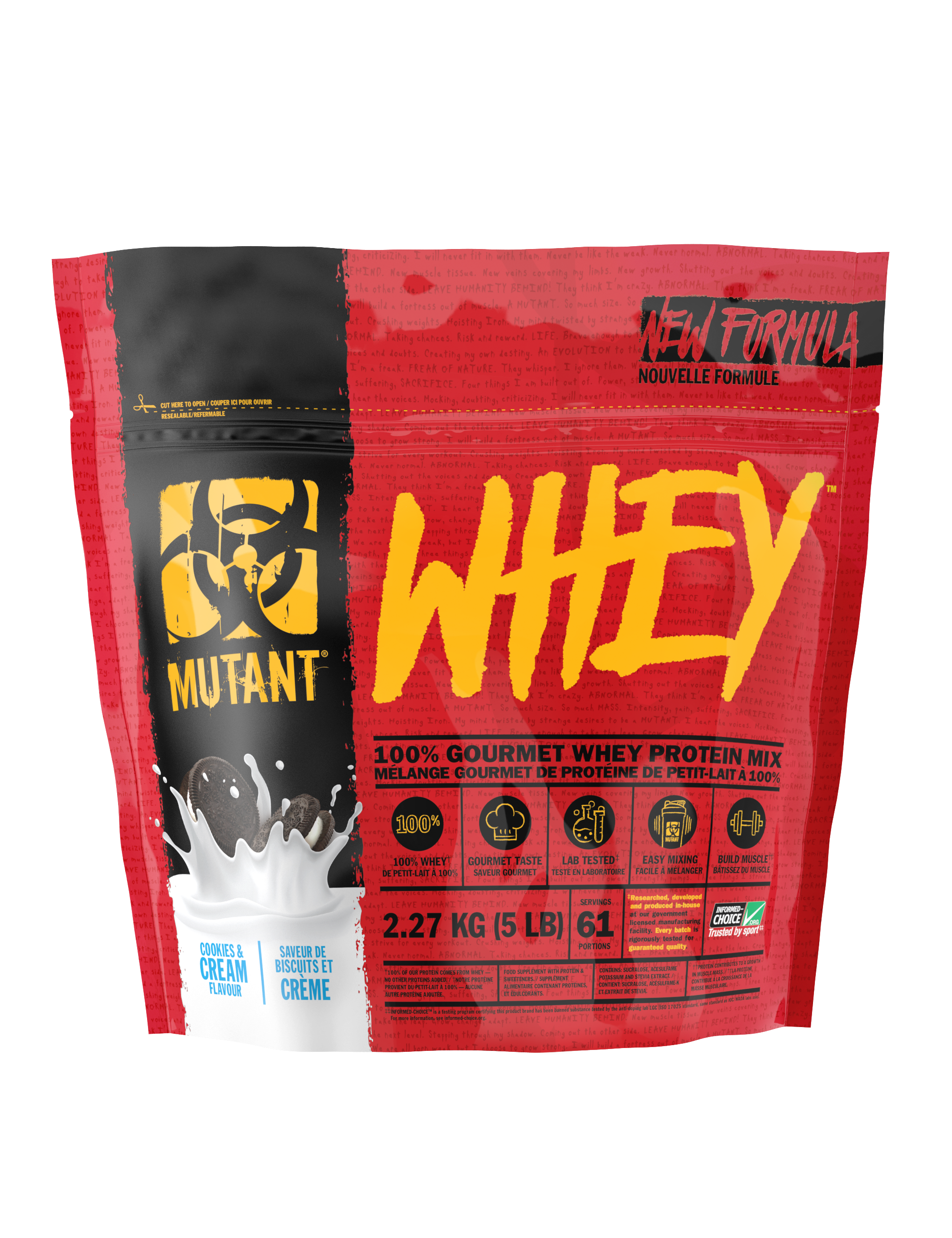 Mutant Whey - Eiwitpoeder / Eiwitshake - 2270 gram - Cookies & Cream