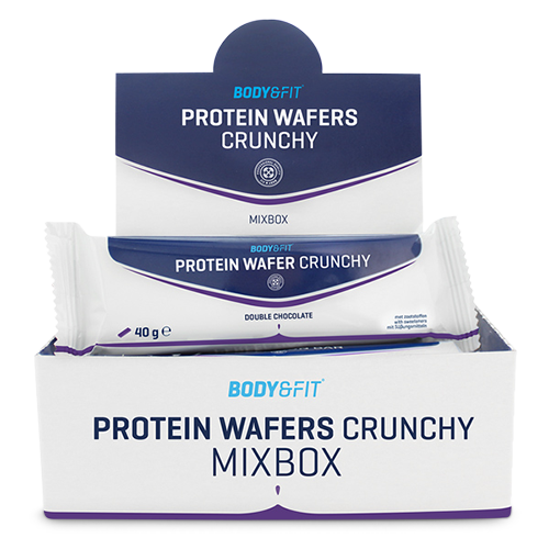 Body & Fit Crunchy Eiwitwafels - Proteïne Repen - Suikerarm & Eiwitrijk - 1 doos (12 wafels) - Mix Box