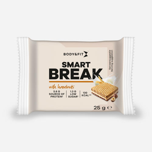 Body & Fit Smart Break - Chocolade Hazelnootwafel - Suikerarm Tussendoortje - 5 stuks (125 gram)