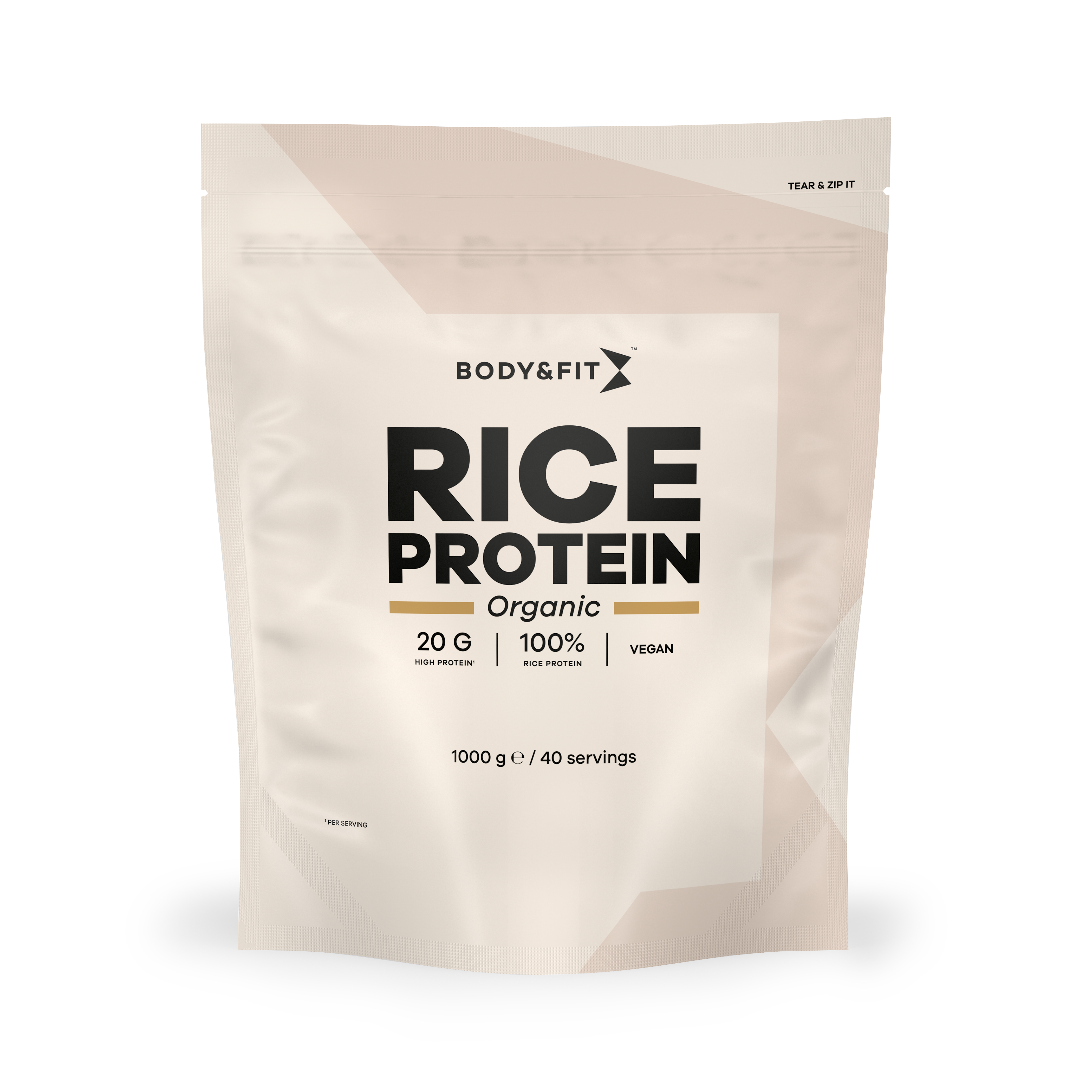 Body & Fit Rice Protein - Plantaardig Eiwitpoeder - Vegan Proteine Poeder - Biologisch Rijst Eiwit - 1000 gram (40 Shakes)