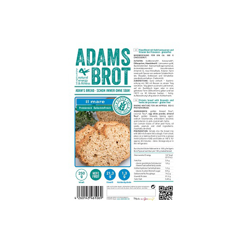 Adam's Brot 2.0 - Adam's fitness Food - Il Mare - 250 Gramm (250)