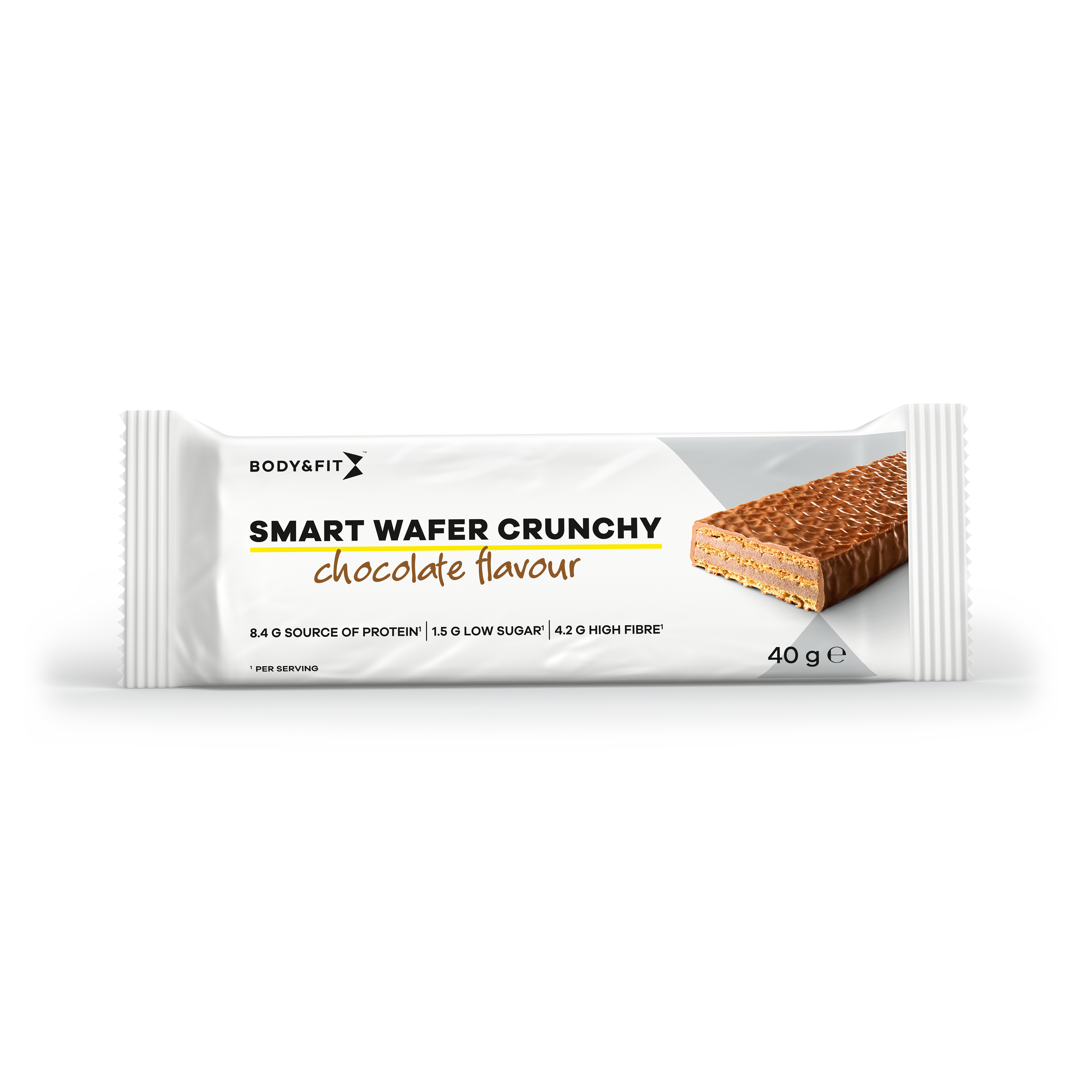 Body & Fit Smart Wafers Crunchy - Eiwit Wafels - Proteïne Repen - Suikerarm & Eiwitrijk - Chocolate  - 12 eiwitrepen