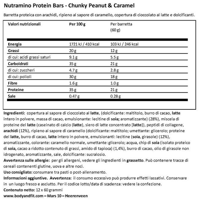 Protein Bar Nutritional Information 1