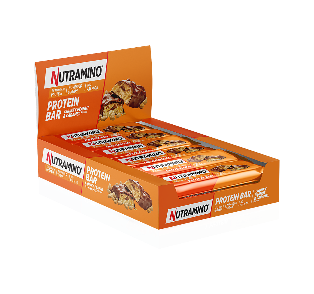 Nutramino Protein Bar - Eiwitreep - Chunky Pinda & Caramel - 1 doos - Chunky Peanut & Caramel