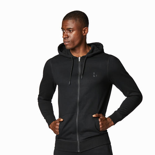 Sweat à capuche zippé noir