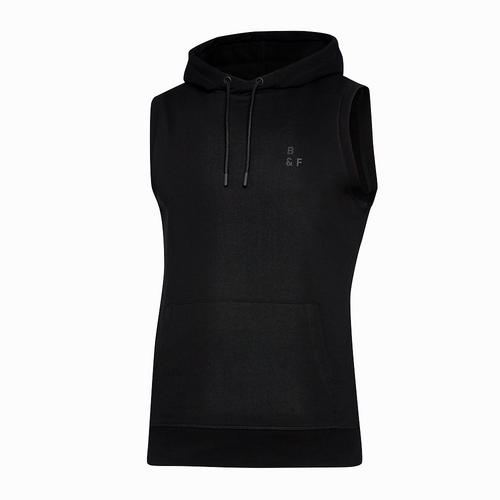 Sweat à capuche sans manches noir