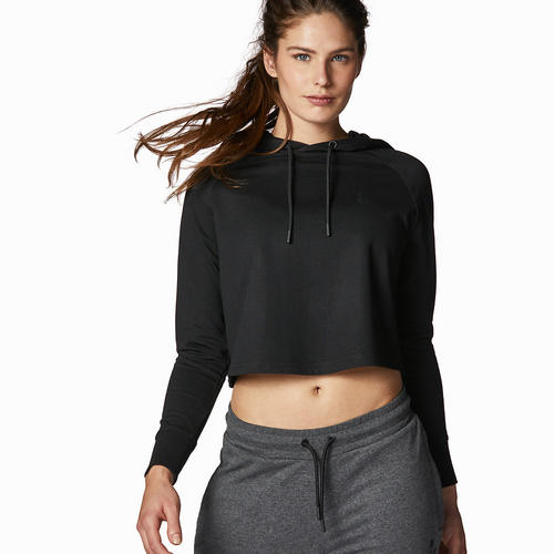Sweat à capuche court Noir