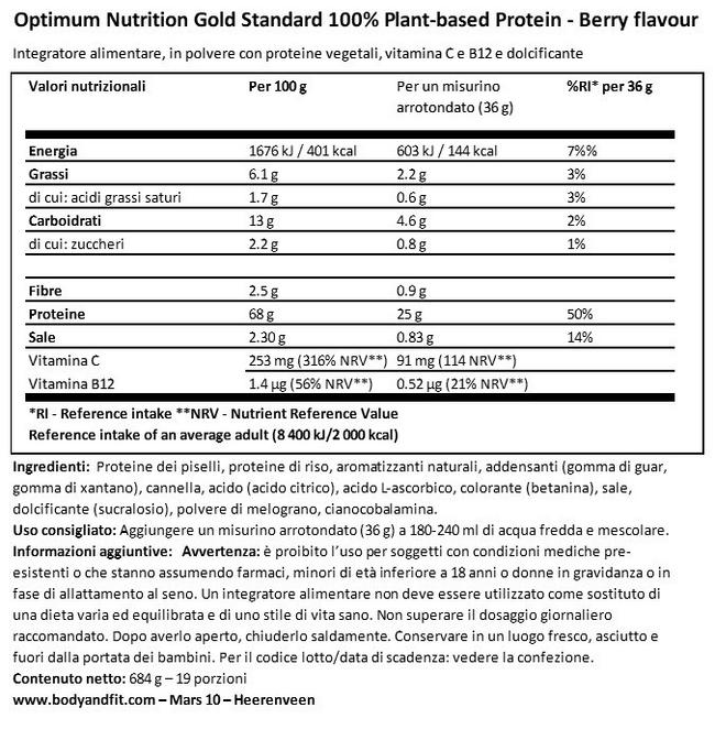 Capsule MSM Nutritional Information 1