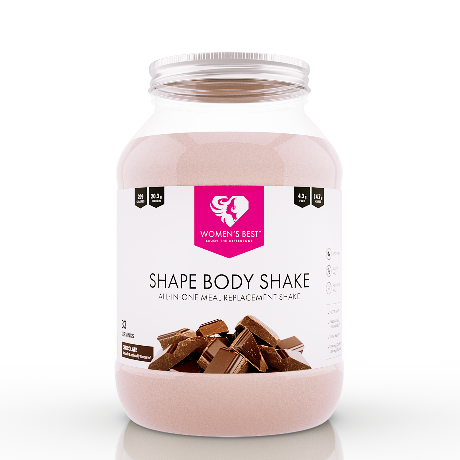sans BPA Lady-Shaker 300ml Super Pink pour le fitness Bodybuilding Sport sans adoucissant Shaker à protéines pour femmes 