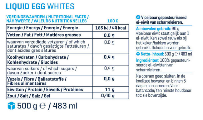 Liquid Egg Whites Nutritional Information 1