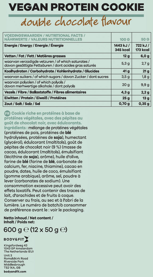 Vegan Protein Cookies Nutritional Information 1