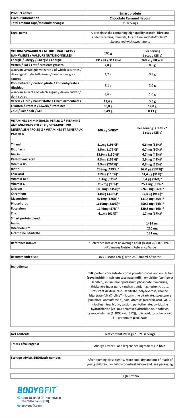 Smart Protein Nutritional Information 1