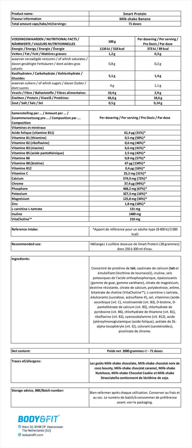 Smart Protein Nutritional Information 1