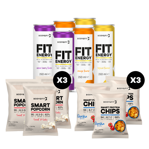 Fit Energy (6 Pack) + Smart Popcorn (x3) + Smart Chips (x3)