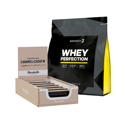 Pack promo Whey Perfection (2.27kg) & Barebells Protein Bars (box) Protéines